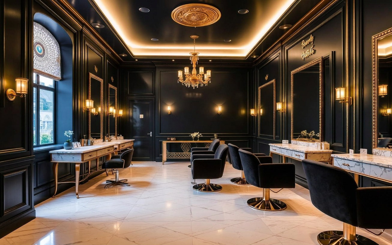 The Cutting Edge salon interior in Model Town, Lahore